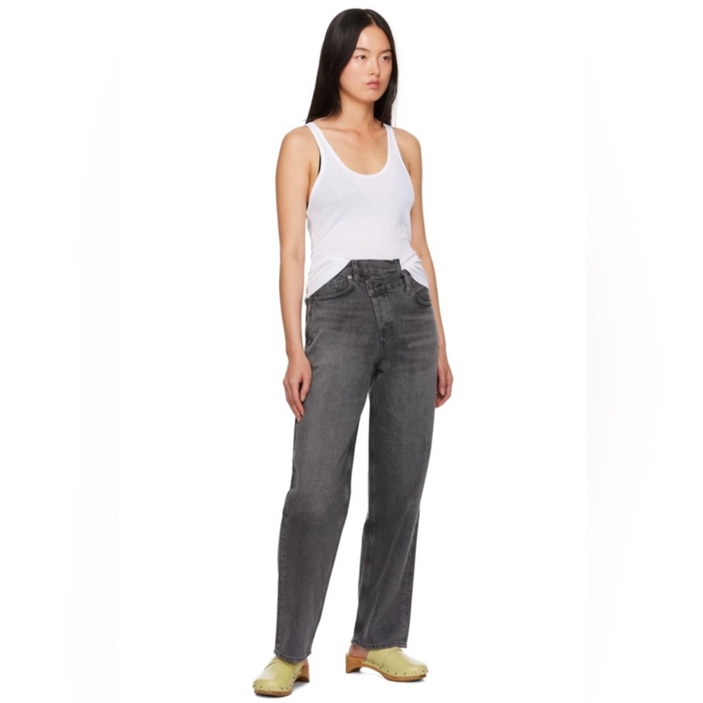 Aritzia | Agolde Grey Criss Cross Jeans